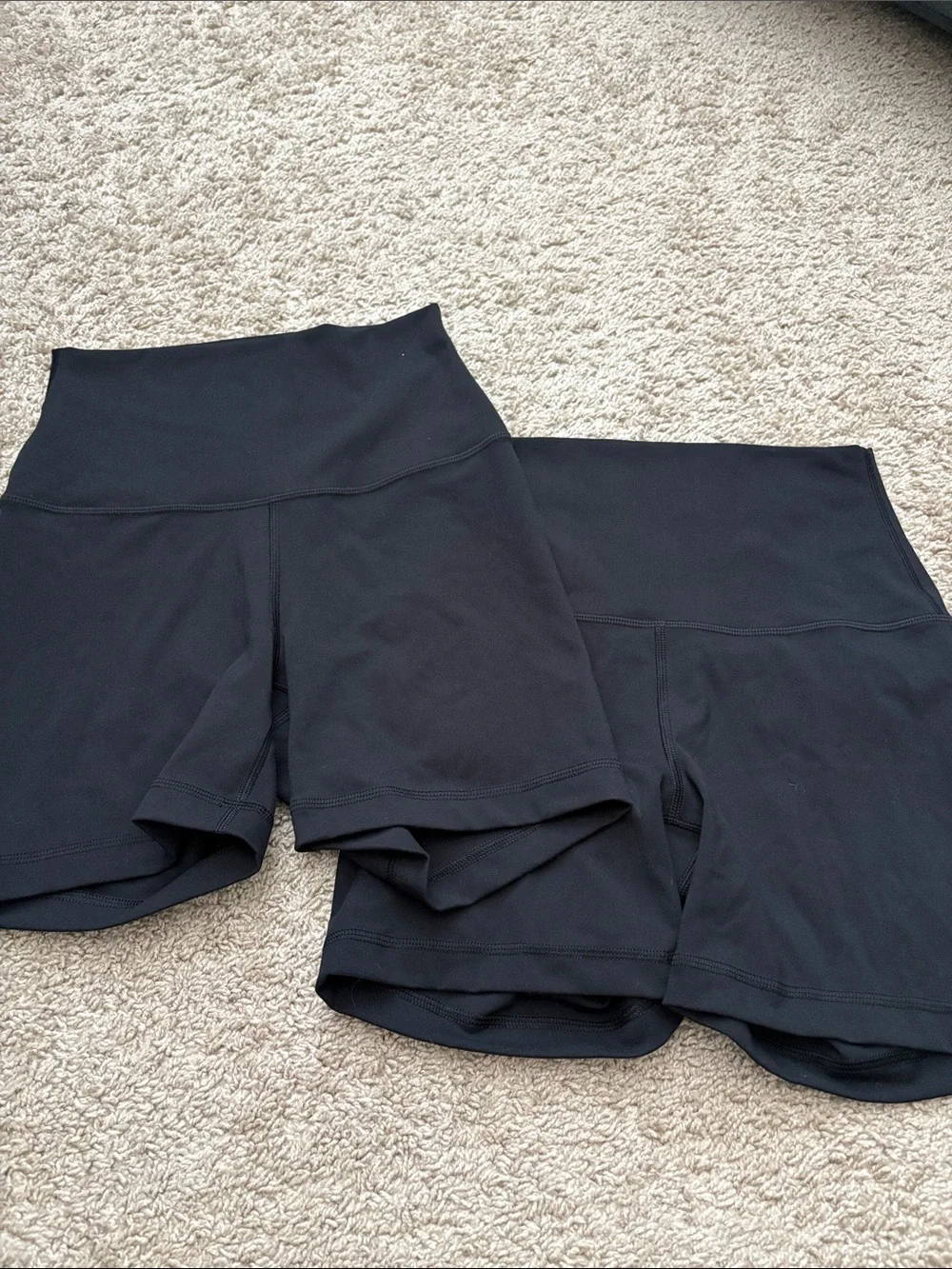 Yogalicious Black High-Waist Bike Shorts Duo
